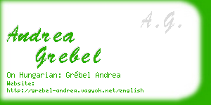 andrea grebel business card